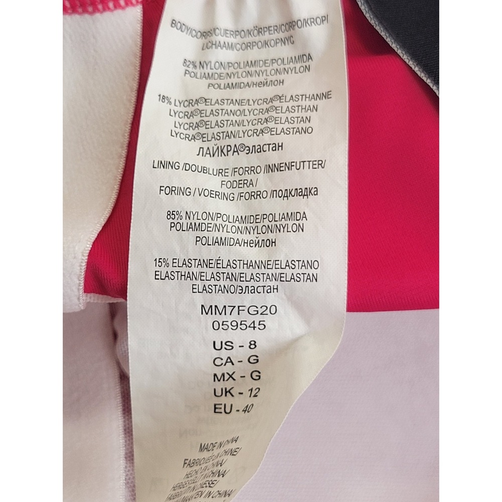 Maxine of Hollywood One Piece Swimsuit Swim Size 8 Pink Ruched Tummy‎ Control - Picture 7 of 13